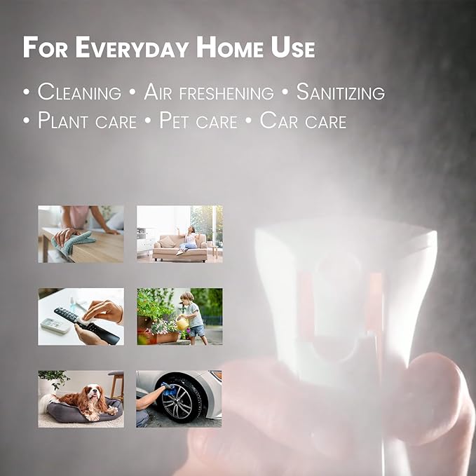 Mistifi Continuous Ultra Fine Mist Spray Bottle – Refillable Water Mister for Hair, Hairstyling, Barber, Salon, Plants, Cleaning, Skincare – (350ml 1Pc, Transparent bottle)