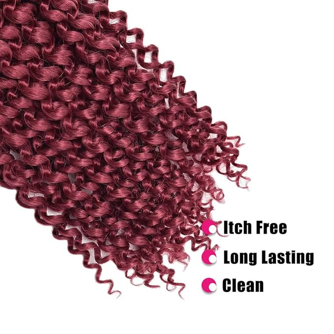 Passion Twist Hair 18Inch 6 Packs Passion twists Crochet Hair Water Wave Crochet Hair for Black Women (18 Inch (Pack of 6), Bug) …