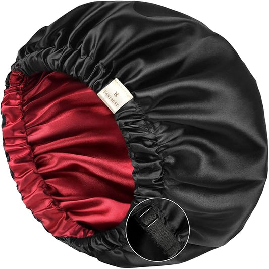 YANIBEST Silk Bonnet Satin Bonnet for Sleeping Women Men, Adjustable Double Layer Hair Bonnet for Curly Braids Reduce Frizz