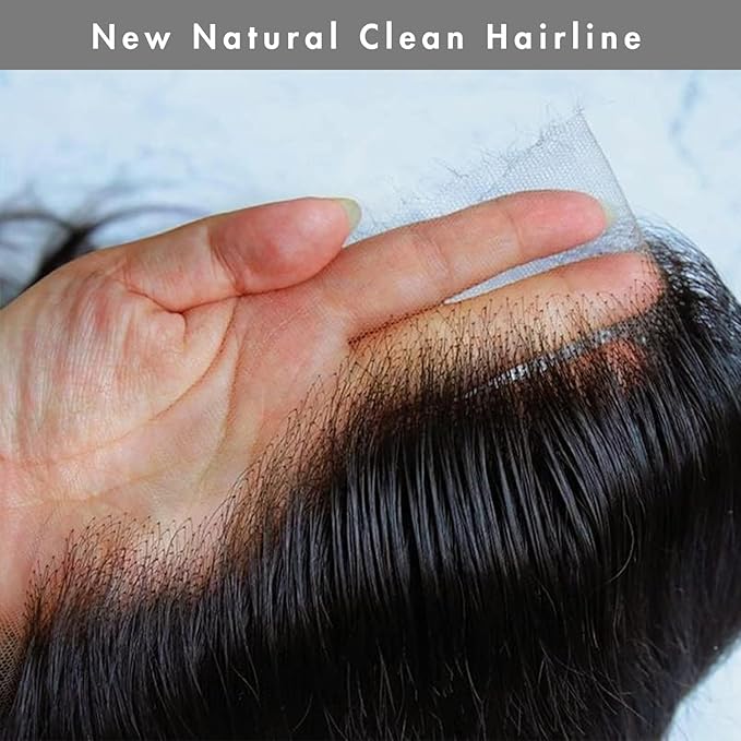 UMEGOOD 0.10mm Ultra-thin SKINLIKE Real HD Lace Wig, 13x6 Full Frontal 250% Density Clean Hairline Pre Plucked Bleached Knots HD Lace Body Wa6ve Human Hair Wig With Baby Hair 30 Inch