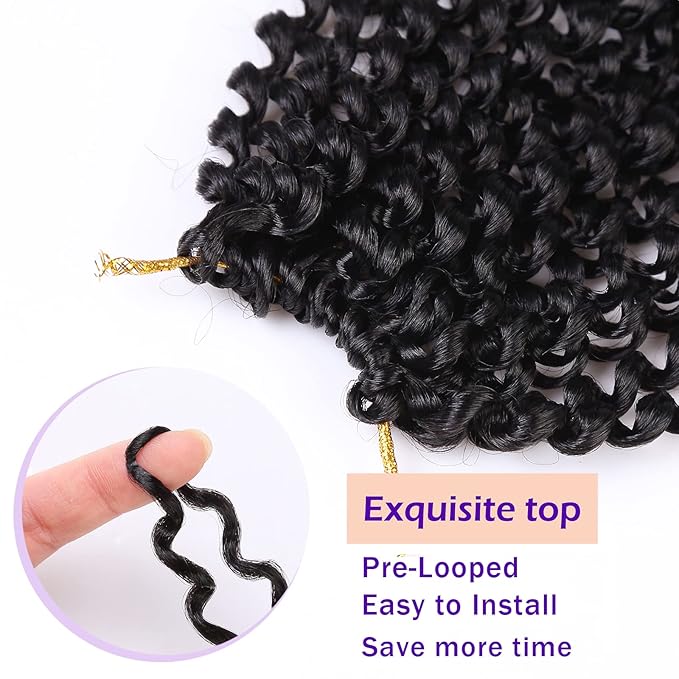 LADY MIRANDA Afro kinky Curly Braiding Hair Extensions Jerry Curl Crochet Hair for Black Women 6X Braid Hair Short Synthetic Hair Styles (1B+1B/30, 10 Inches)
