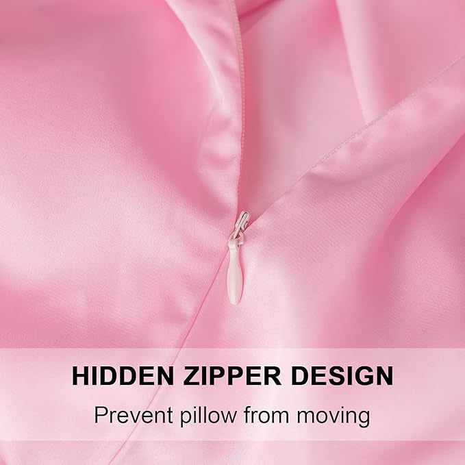 Mulberry Silk Pillowcase for Hair and Skin,Toddler Size Kids Silk Pillow Case with Hidden Zipper,Allergen Proof Dual Sides Soft Breathable Smooth Silk Pillow Cover(Toddler,Pink)