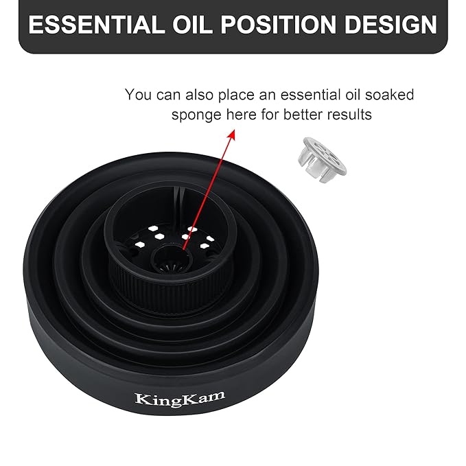 KingKam Collapsible Hair Dryer Diffuser - Travel and Easy Storage - Diffuser Attachment Fit Most Hair Dryers with Nozzle Diameter D-1.575Inch to 1.968 Inch (4-5cm) - Black