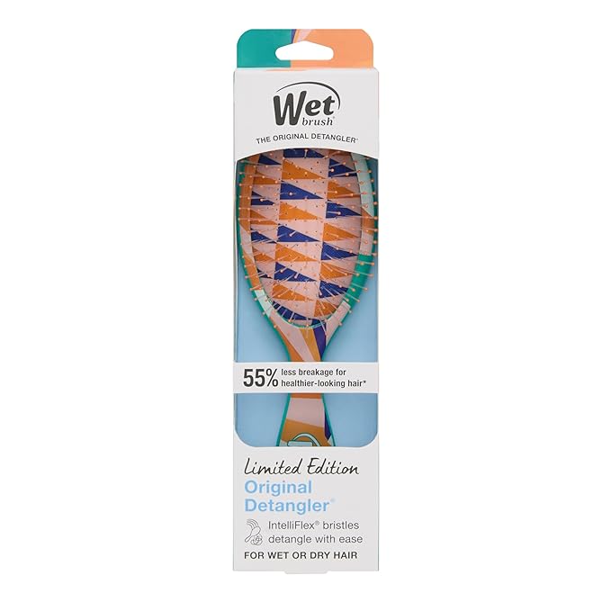 Wet Brush Original Detangler Hair Brush, Flag Up (Artful Ace) - Ultra-Soft IntelliFlex Bristles - Detangling Brush Glides Through Tangles For All Hair Types (Wet Dry & Damaged Hair) - Women & Men