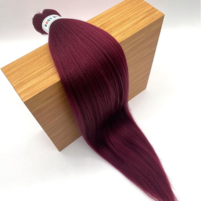 Red Braiding Hair Pre Stretched 3 Pack Colored EZ Prestretched Braiding Hair 26 in Hot Water Setting Yaki Braiding Hair Itch Free Synthetic Fiber Corchet Twist Braids Hair Extensions by UPruyo