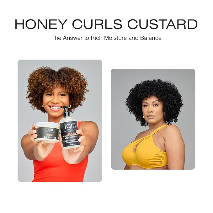 Thank God It's Natural Honey Curls Custard - 12 Oz - For Natural, Dry, Curly, Damaged Hair