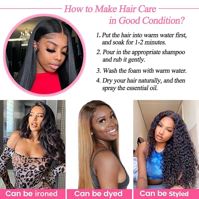 12A Straight Bundles Human Hair 24 26 28 Inch Brazilian Straight Human Hair 3 Bundles Deals 100% Unprocessed Virgin Remy Weave Bundles 1B Natural Black