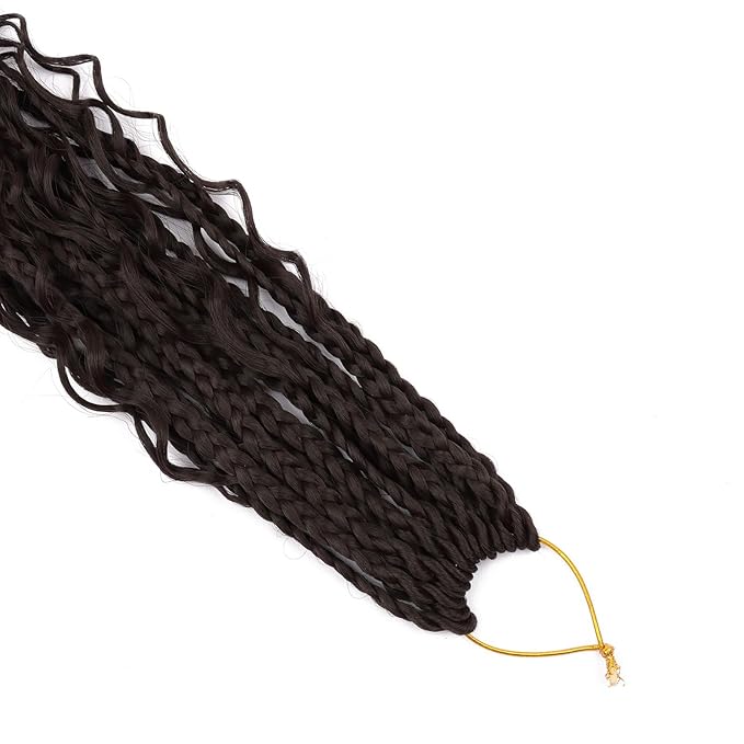 14 Inch Goddess Box Braids Crochet Hair for Black Women 8 Packs Crochet Box Braids Pre-looped Boho Box Braids Crochet Braids Synthetic Braiding Hair Extension #2