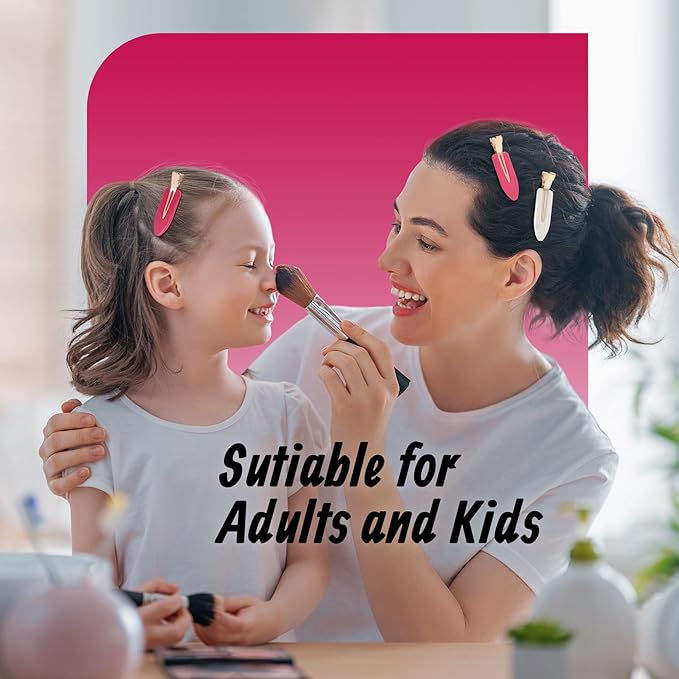 No Bend Hair Clips - Creaseless Flat Duckbill Alligator Barrettes for Hairstyling and Salon Use (8 Pieces, Hot Pink)