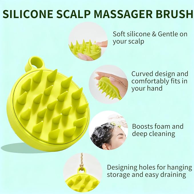 Scalp Scrub,Scalp Exfoliator with Rosemary & Mint,Hair Treatment for Itchy Scalp, Dandruff & Buildup Removal, Clarifying Scrub Shampoo with Scalp Massager for Detox & Nourishment/8.8oz