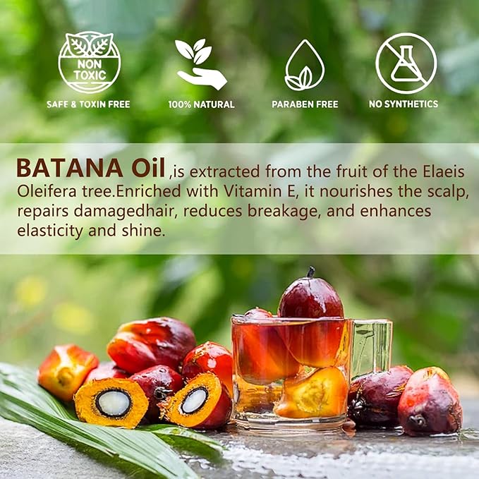 Exfoliating Scalp Scrub Clarifying Shampoo with Batana Oil & Rosemary for Dandruff, Buildup, Oily or Itchy Scalp, and Thinning Hair – Natural Scalp Cleansing Shampoo for Men and Women – 310g