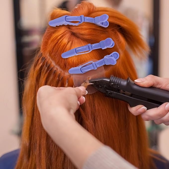 Ondder 24 Pack Alligator Hair Clips, 4.5 inch Clips for Hair Sectioning, Hair Styling Accessories for Women Men Girls Teens, Dark Purple