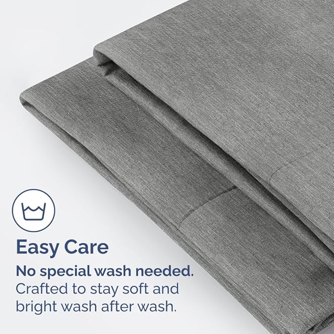 King Pillow Cases Set of 4 - Ultra Soft Hotel Quality Pillowcase Covers - Comfy, Cozy & Wrinkle Free - Shrinkage and Fade Resistant - Machine Washable Pillow Protectors - 4 Piece Set - Heathered Grey