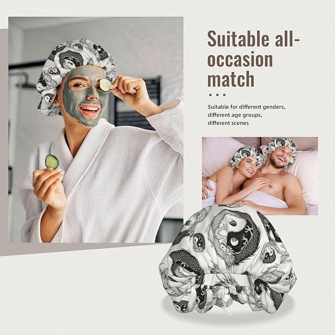 Silk Hair Bonnet for Sleeping, Double Layer Hair Bonnet for Curly Natural Frizz