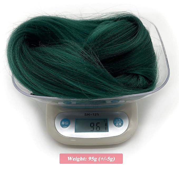 Long Green Braiding Hair Pre Stretched 30 Inch Dark Green Hair For Braiding, Pre Stretched Braiding Hair Extensions For Braids Synthetic Bundles, Yaki Non Toxic Hypoallergenic Braiding Hair