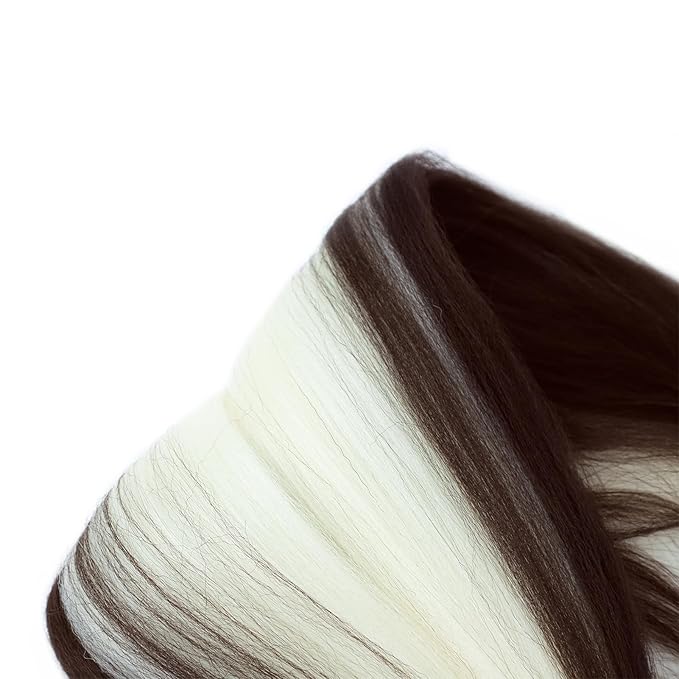 Dorsanee Mixed Color Braiding Hair Pre Stretched 24 Inch 3 Packs Braiding Hair Extensions for Box Braids Twists Locs Hair Soft Yaki Texture Hot Water Setting (#Dark Brown & Platinum Blonde)