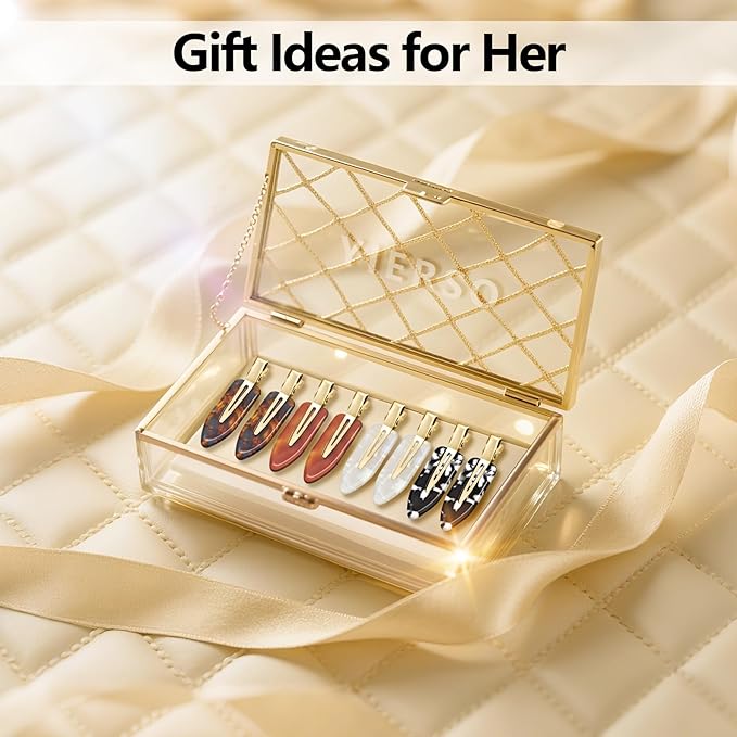 8 Pcs No bend Hair Clips No Crease Makeup Duckbill Clip No Dent Creaseless Flat Alligator Hair Barrettes for Salon Hairstyle Women Girls Accessories Cellulose Acetate(Caramel)