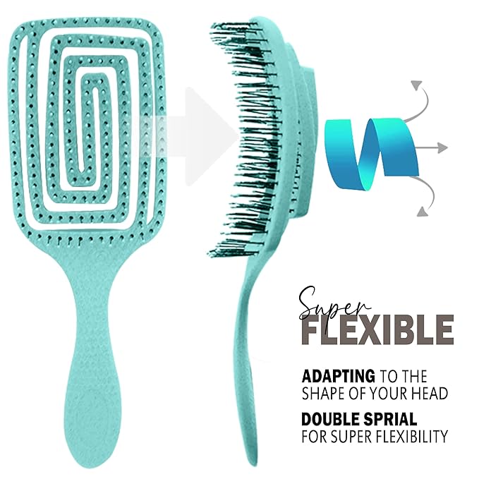 Fiora Naturals Paddle Hair Brush for Thick Hair - Detangler Brush for women - Vented Hairbrush for Gentle Detangling, Best Hair Brush for Wet or Dry Hair