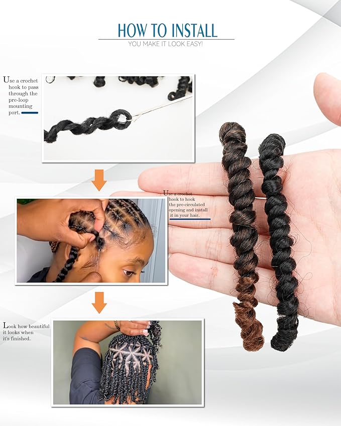 Passion Twist Crochet Hair-Mixed Color Combo Pack(6 packs 1B+2 packs T1B/30),Pre-twisted Pre Looped Short Super Soft Synthetic Braided Hair Extensions For Black Women and Kid(6"-8 Packs,1B+T30)