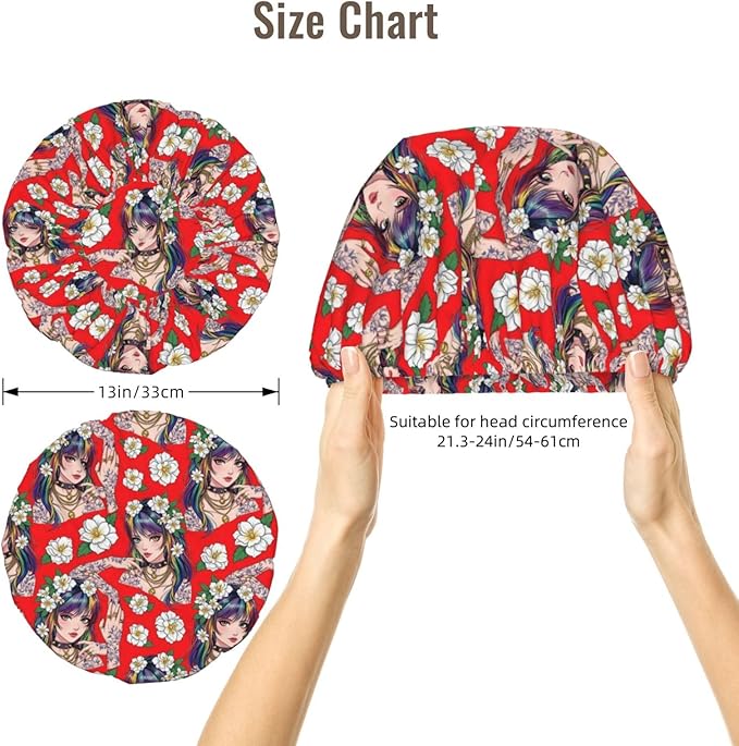 Silk Hair Bonnet for Sleeping, Double Layer Hair Bonnet for Curly Natural Frizz