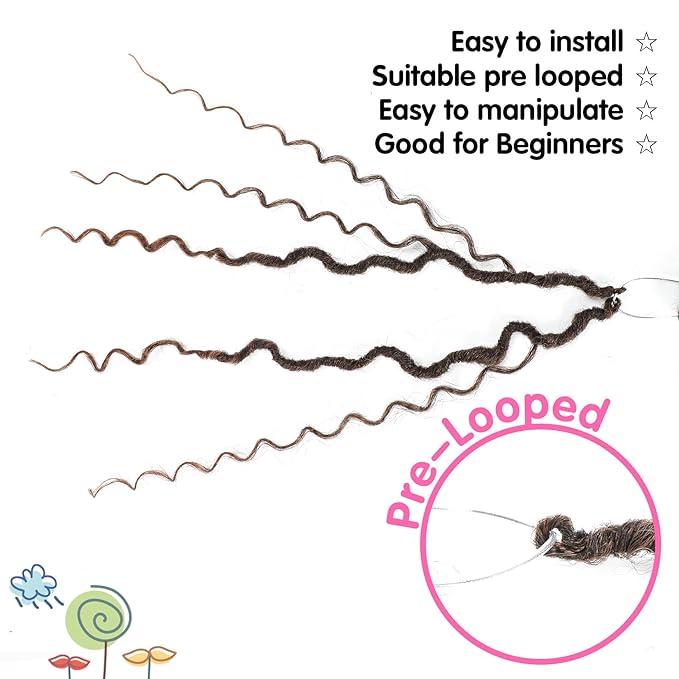 Fulcrum Goddess Locs Crochet Hair 14 Inch, 8 Packs New Faux Locs Crochet Hair for Black Women, Crochet locs with Curly Ends (14Inch (Pack of 8), T30#)