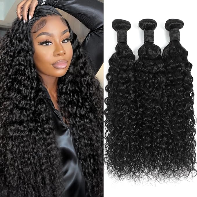 Water Wave Human Hair Bundles 22 24 26 Inch Virgin Brazilian Water Wave Curly Bundles 12A Wet And Wavy Bundles Human Hair Deep Water Wave Bundles Human Hair Extensions,315g