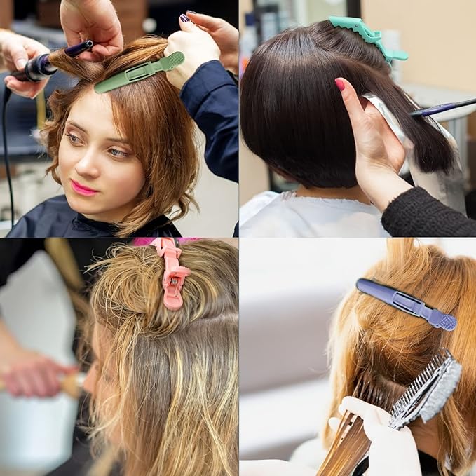 Ondder Colorful Alligator Sectioning Hair Clips, 24 Pack Large Hair Styling Accessories for Coloring, Cutting, and Salon Use - Women, Men, and Teens