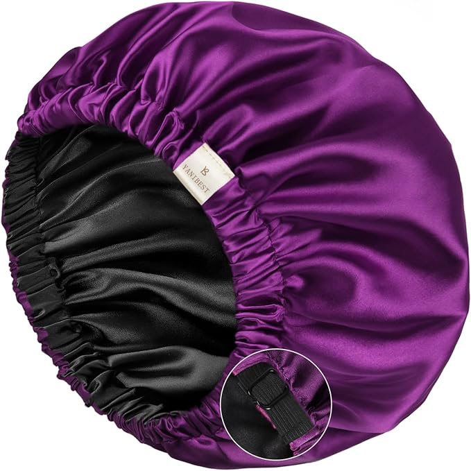 YANIBEST Silk Bonnet Satin Bonnet for Sleeping Women Men, Adjustable Double Layer Hair Bonnet for Curly Braids Reduce Frizz