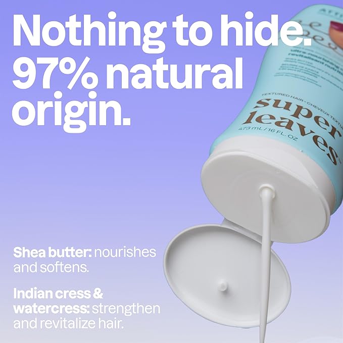 ATTITUDE Ultra-Nourishing Conditioner for Curly Hair with Shea Butter, Vegan Detangler and Naturally Derived 4a, 4b, 4c Curl Type, Deeply Nourishes Curls, 16 Fl Oz (Pack of 6)