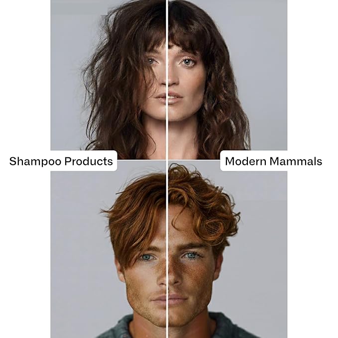 Modern Mammals Men's Shampoo Alternative I Sulfate Free CoWash I Enhances Natural Hair Volume I Lather Free, Cleansing, Hydrating, Replaces Conditioner, 2 in 1, I Barber Recommended, (8oz)