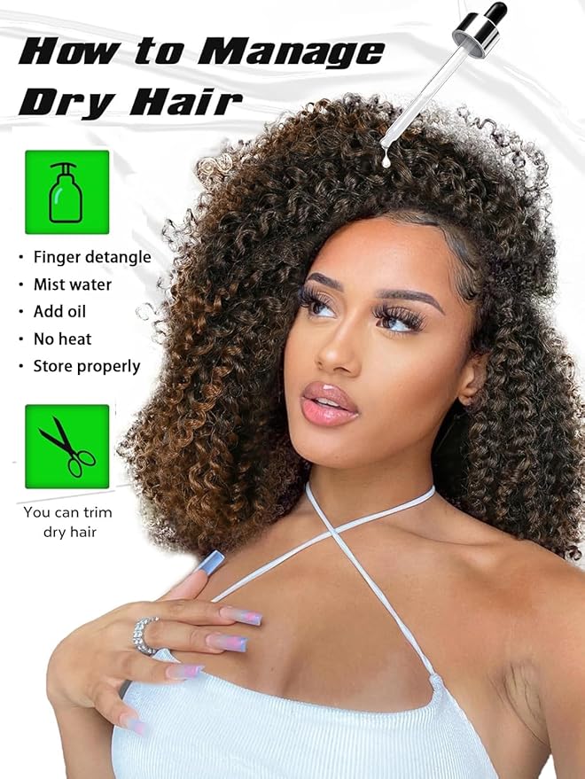 LADY MIRANDA Afro kinky Curly Crochet Hair Marlybob Braiding Hair Extensions for Black Women Jerry Curl Crochet Hair 6X Braid Hair Short Passion Twis Synthetic Extensions (Ombre Brown)