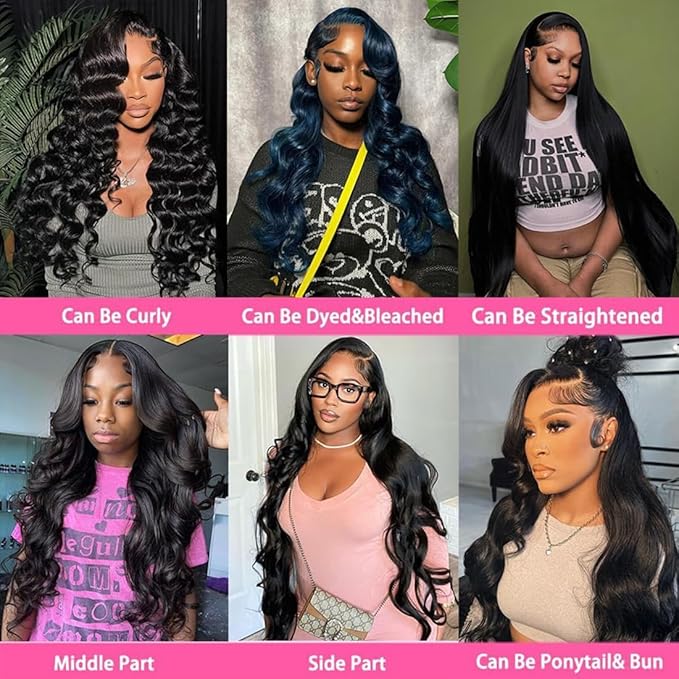 13x6 Lace Frontal Human Hair Closure Body Wave HD Transparent 13x6 Ear to Ear Frontal Closure With Baby Hair Free Part 100% Virgin Human Hair Natural Hairline 20inch