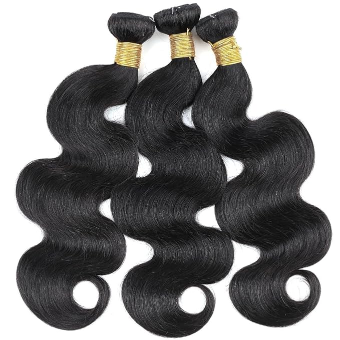 Human Hair Bundles Body Wave Bundles Brazilian Weaves 18 20 22inch 12A 100% Unprocessed Virgin Human Hair Body Wave Quick Raw 3 Bundles Deals Natural Black