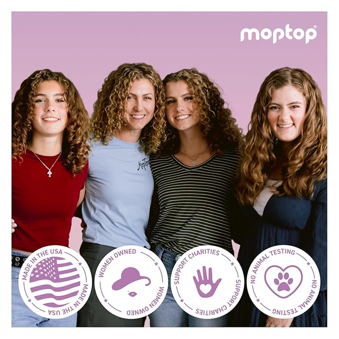 MopTop Gentle Shampoo + Light Conditioner + Curly Hair Gel for Curly, Wavy, and Coily Hair, Color Safe, Moisturizing Womens Hair Care