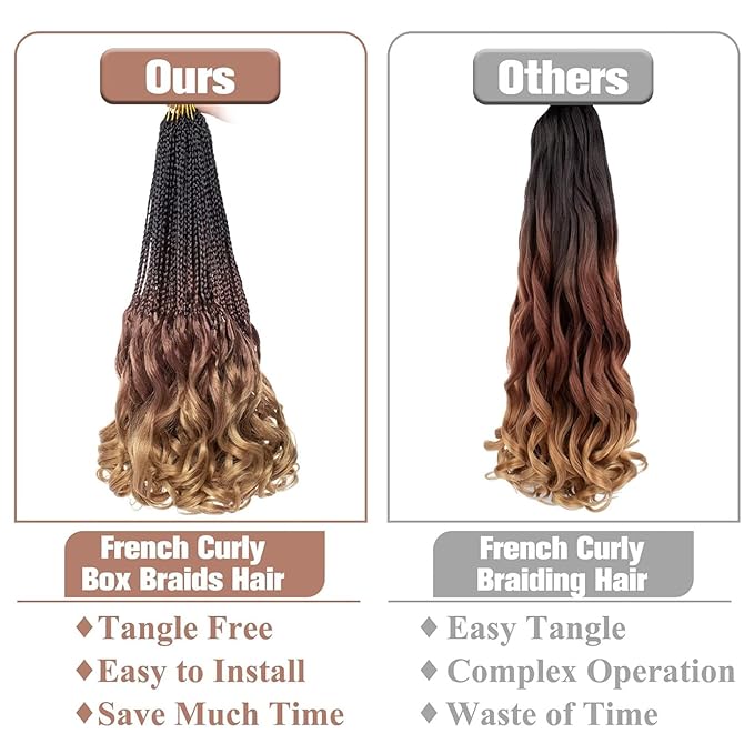 12 Inch French Curl Crochet Braids 9 Packs Black Goddess Box Braids Pre Looped Crochet Hair with Bouncy Curly Ends Synthetic French Curly Braiding Hair for Women