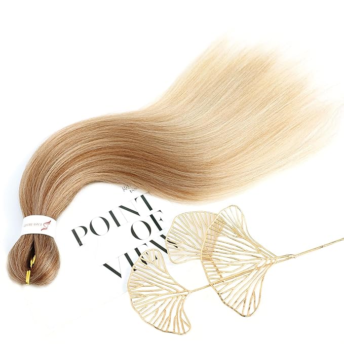 Dorsanee Ombre Light Brown Braiding Hair Pre Stretched 24 Inch 3 Packs Braiding Hair Extensions for Box Braids Twists Locs Soft Yaki Texture Hot Water Setting (#Ombre Light Brown)