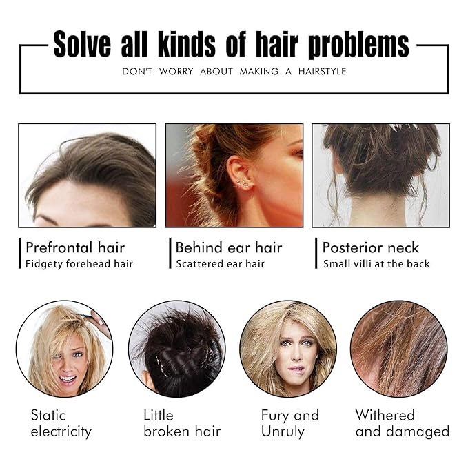 BestLand 2 Pack Hair Wax Stick, Styling Stick for Edge Control, Hair Finishing, and Frizz/Baby Hair Taming - Slick Back Stick for Kids & Women, Tamer for Flyaways, Hair Bun Maker