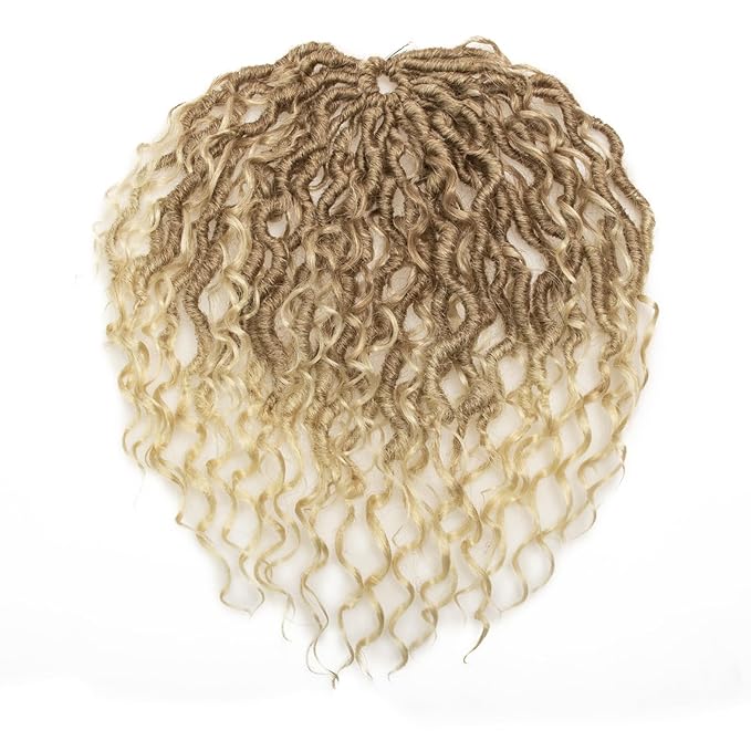 Goddess Locs Crochet Hair 12Inch Short Faux Locs Crochet Hair Pre looped Curly River locs Crochet Hair Hippie Locs Bohemian Locs Crochet Braids for Black Women (27/613, 12inch)