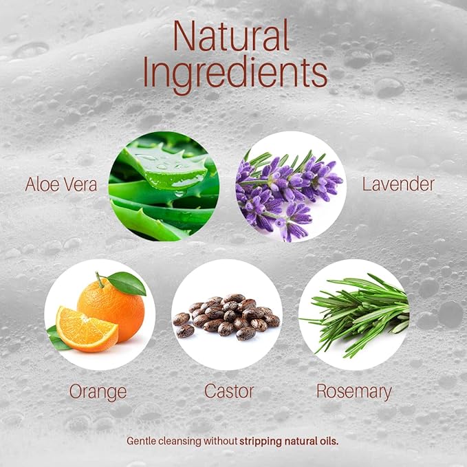 Castor Oil Shampoo and Conditioner - Sulfate Free with Peppermint Oil, Lavender and Rosemary - Castor Oil Shampoo for Hair Growth - Hydrating and Nourishing - 16 oz each