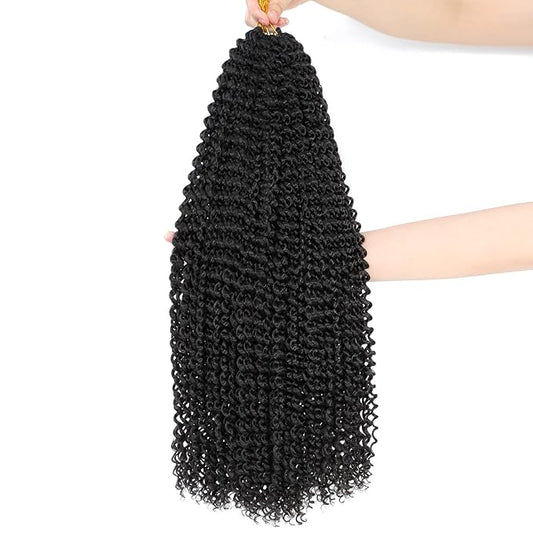 Dansama 6 Packs Passion Twist Hair Water Wave Braiding Hair for Butterfly Style Crochet Braids Bohemian Hair Extensions (24inch, #2, Economy Pack)