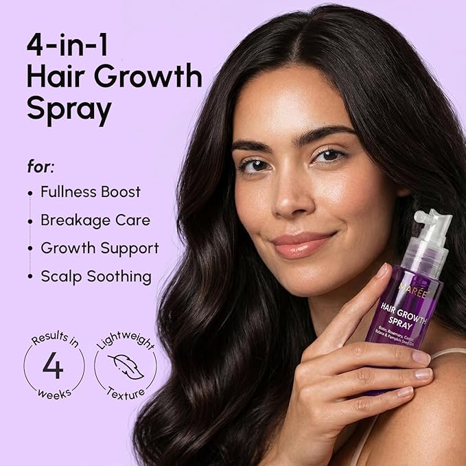 MAREE Hair Growth Spray – Caffeine, Batana, Castor & Rosemary Oil for Hair Growth – Products for Women & Men – Hair Oils for Hair Growth – Hair Thickening Spray for Roots – Hair Regrowth & Scalp Care