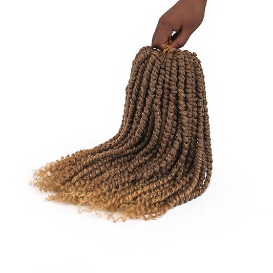 18inch Passion Twist Crochet Hair 96 Stands Pre-Twisted Passion Twist Hair 6 Packs Pre-Looped Passion Twists Braids Synthetic Passion Twist 0mbre Aubumn Crochet Braids Hair Extensions