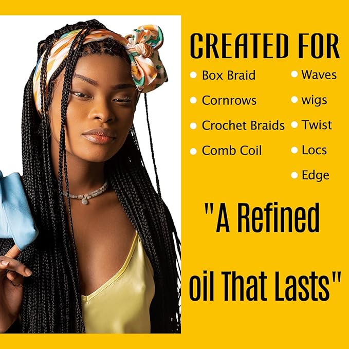 Braid Foam Control Mousse Braiding Hair Mousse for Braids Twist, Locs, No Flake Extra Hold High Shine Style and Moisturizes, Lightweight, Smooth, No Flake Easy to Apply (4pcs)