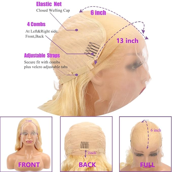 30 Inch 13×6 613 lace front wigs human hair 200% density straight blonde wig human hair pre plucked With Baby Hair