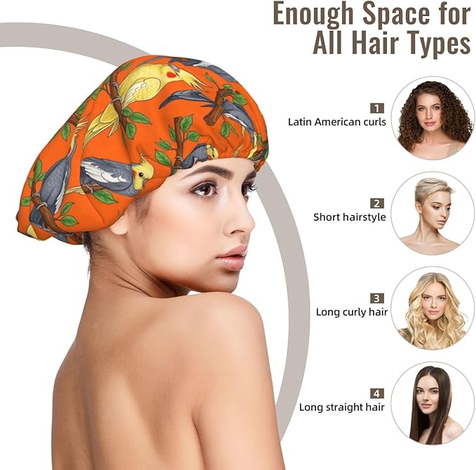 Silk Hair Bonnet for Sleeping, Double Layer Hair Bonnet for Curly Natural Frizz