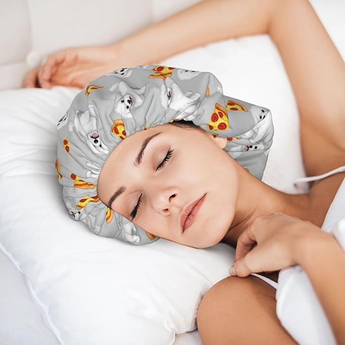 Silk Bonnet for Sleeping, Satin Hair Bonnets, Soft Elastic Band Silk Sleep Cap, Hair Wrap for Women