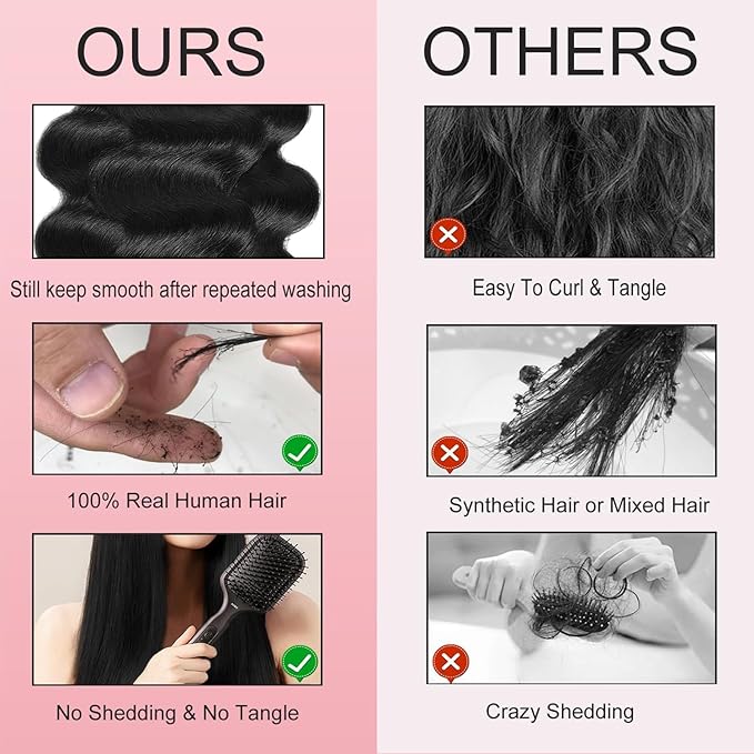 12A Human Hair Bundles with Closure Body Wave Bundles 20 22 24+18 Inch 5X5 HD Lace Closure Human Hair 100% Brazilian Virgin Hair Extensions 3 Bundles Deals Hair Quick Weave Bundle for Women