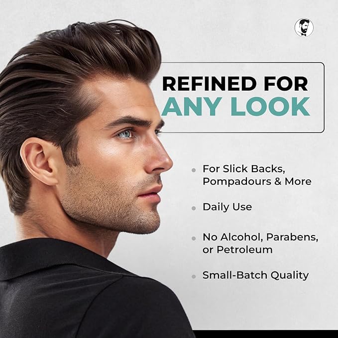 Gentlemen Republic 64oz Refined Men's Hair Gel - Professional Formula for 24 Hour Shine and Strong Hold, Humidity Resistant Styling Gel for hair W/Pump, 100% Alcohol-Free and Never Flakes, Made in USA