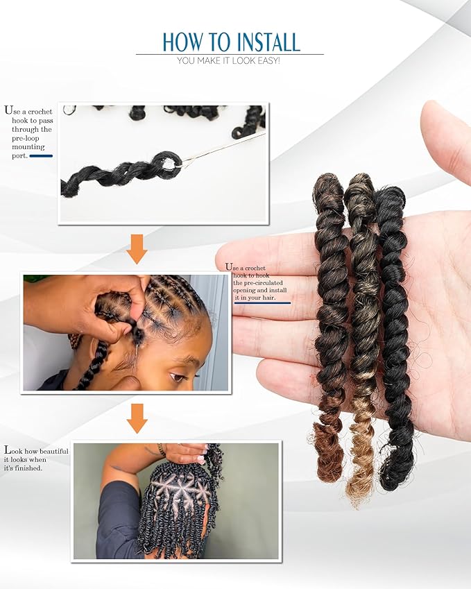 8 Inches 8 Packs Passion Twist Crochet Hair-Mixed Color Combo Pack,Pre-twisted Pre Looped Spring Twist Crochet Hair Extensions For Black Women Braided by Bohemian Curl(8"-8 Packs,1B+T27+T30)