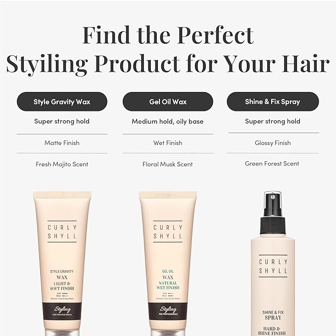 CURLYSHYLL Style Gravity Wax | Creamy Texture Styling for a Natural Look | Soft Hold Daily Hair Wax for Men & Women | 100ml